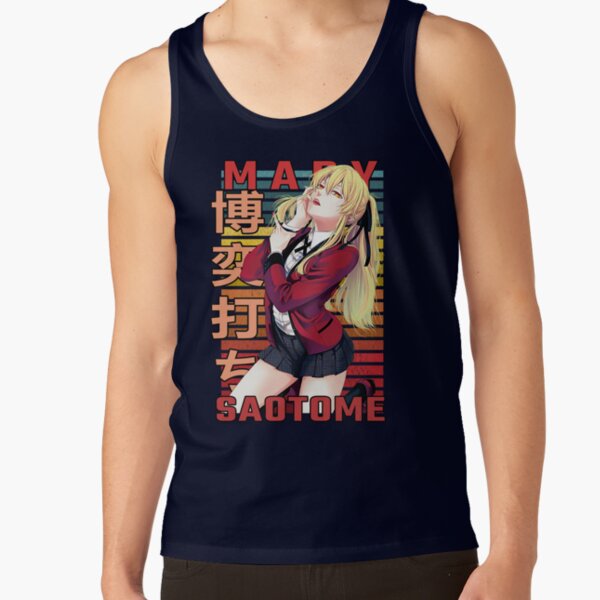 Mary Saotome Kakegurui Retro Anime Design Tank Top - Image 6