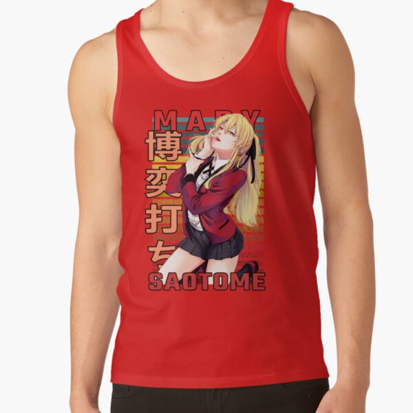 Mary Saotome Kakegurui Retro Anime Design Tank Top - Image 5
