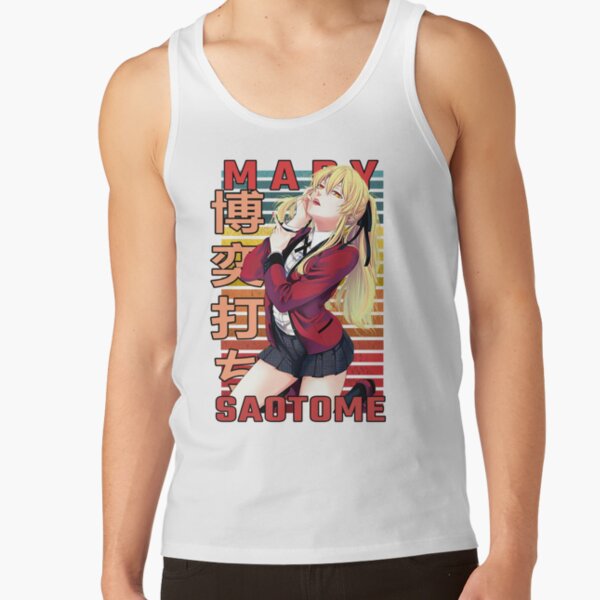 Mary Saotome Kakegurui Retro Anime Design Tank Top - Image 2