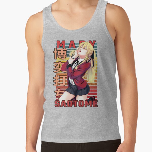 Mary Saotome Kakegurui Retro Anime Design Tank Top - Image 4