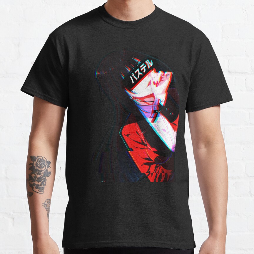 Crimson Aesthetic Cyberpunk Kakegurui Design T-shirt - Image 2