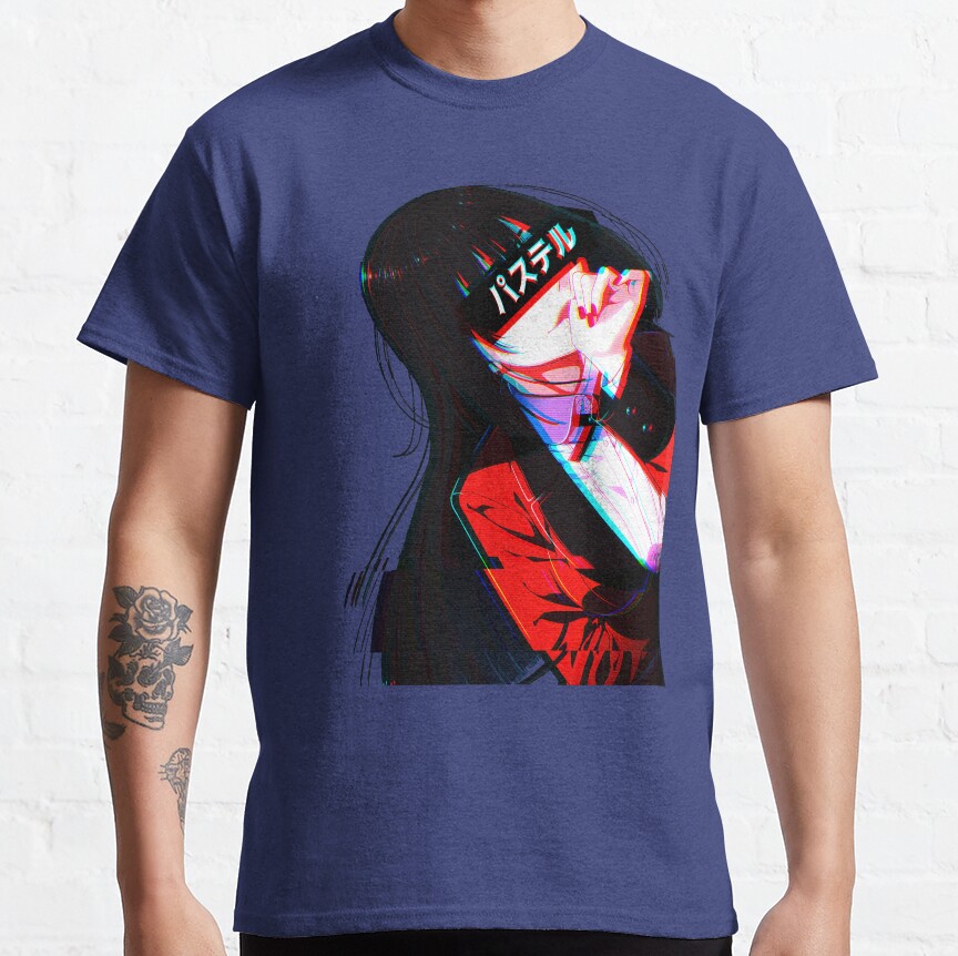 Crimson Aesthetic Cyberpunk Kakegurui Design T-shirt - Image 5
