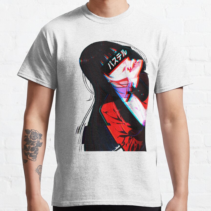 Crimson Aesthetic Cyberpunk Kakegurui Design T-shirt