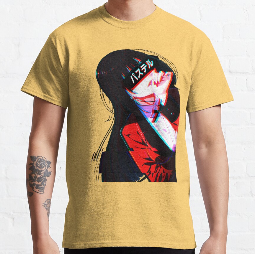 Crimson Aesthetic Cyberpunk Kakegurui Design T-shirt - Image 7