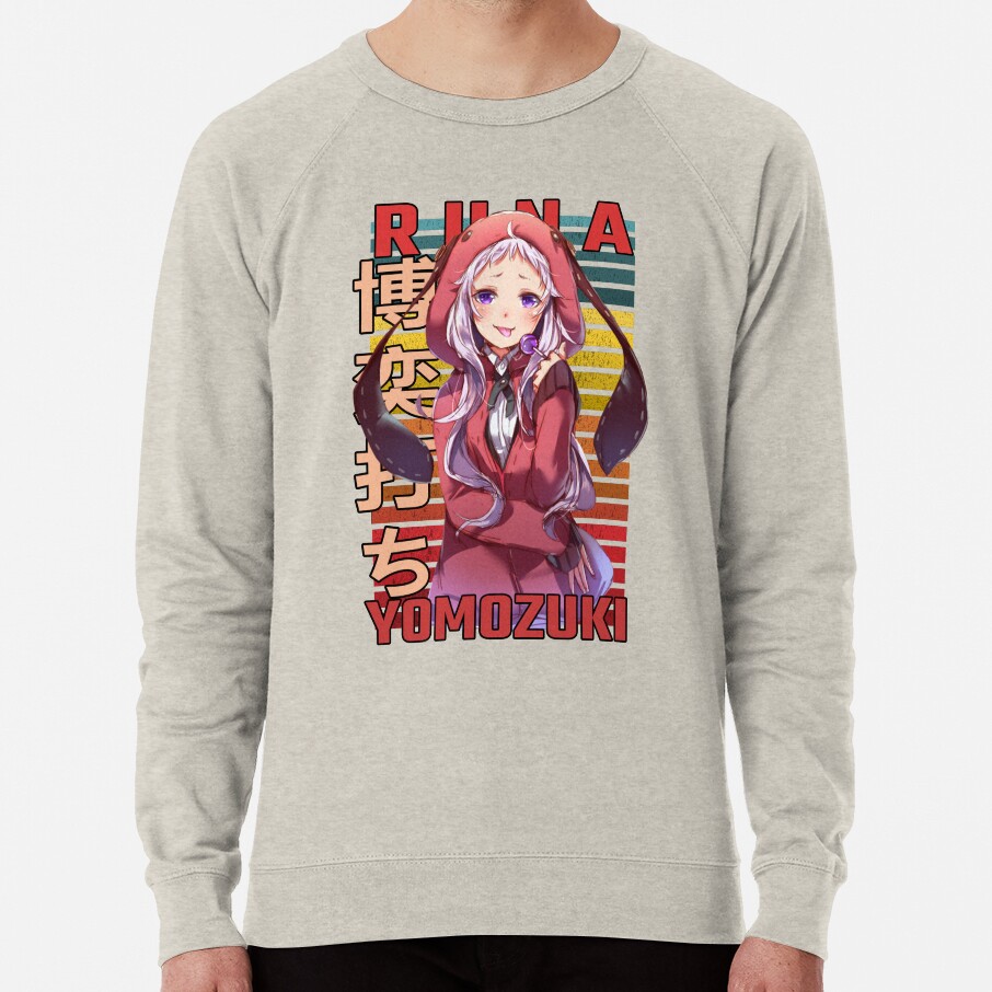 Runa Yomozuki Kakegurui Retro Anime Design Sweatshirt - Image 4
