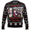 The Crazier You Are Kakegurui Ugly Christmas Sweater FRONT mockup - Kakegurui Shop